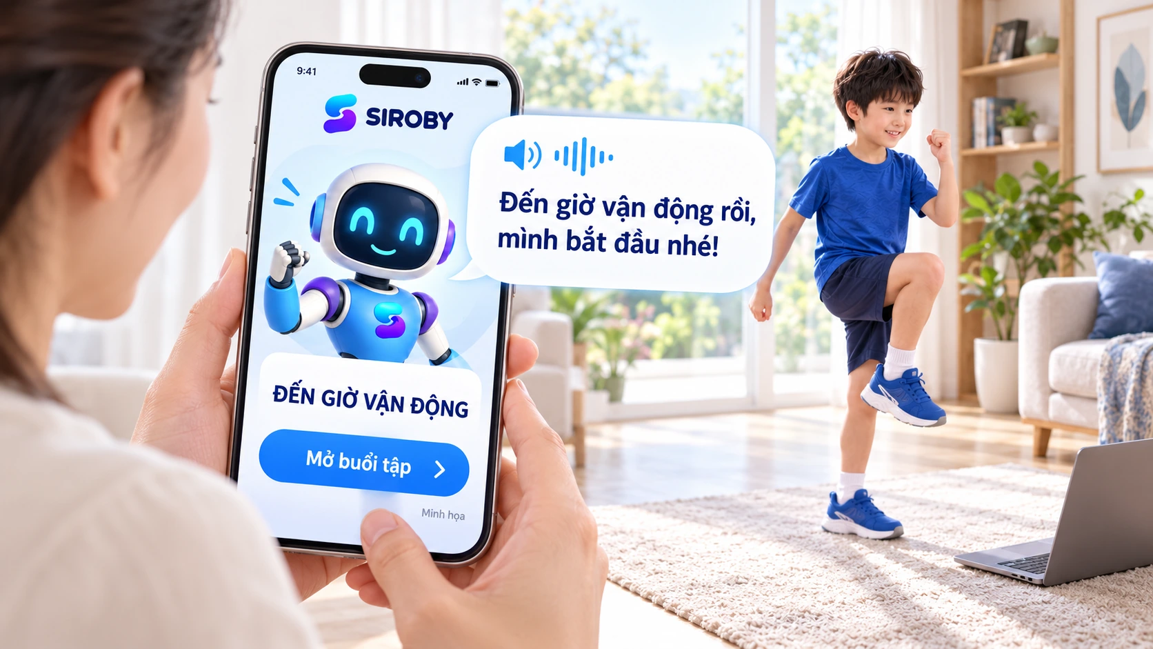 Siroby nhắc lịch tập để gia đình cùng chuẩn bị